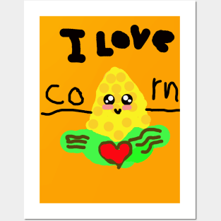 i love corn Posters and Art